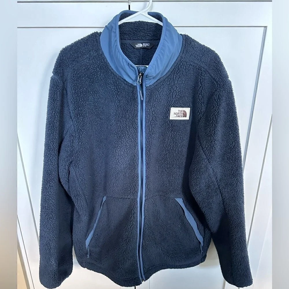 The North Face Mens/unisex Campshire Fleece Full Zip Navy Blue Jacket -‎ XL